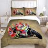 Motorcycle Fleet VR-46 Pattern Quilt Cover With Pillowcases Microfiber 3D Digital Printed Bedding Set Twin Full Queen King
