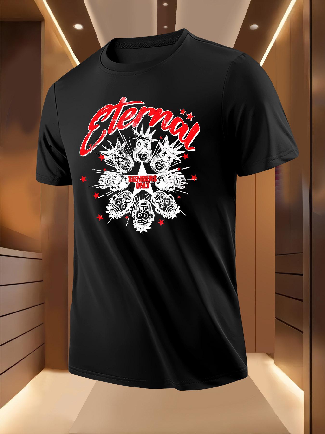 Eternal Member Star Print Tshirt - Breathable Lightweight... XXL