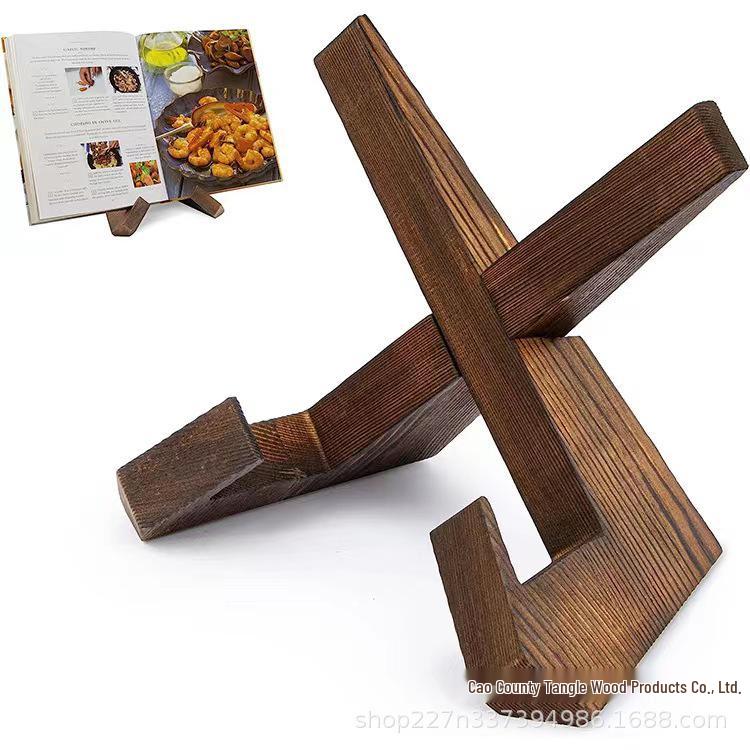 Solid Wood Kitchen Stand: Recipe Holder, Menu Display, Desk Reading Stand, Tablet Holder