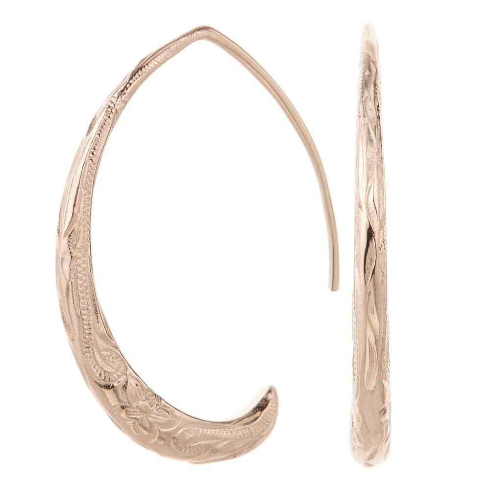 

Гавайські Ювелірні Вироби Гачок Пухке Овальне Коло Обидва Хірургічна Нержавіюча Сталь Рожеве Золото [Piena] Сережки, Сережки, Сережки, Вуха, Жіночі, Сталь, Плюмерія, Хвиля,