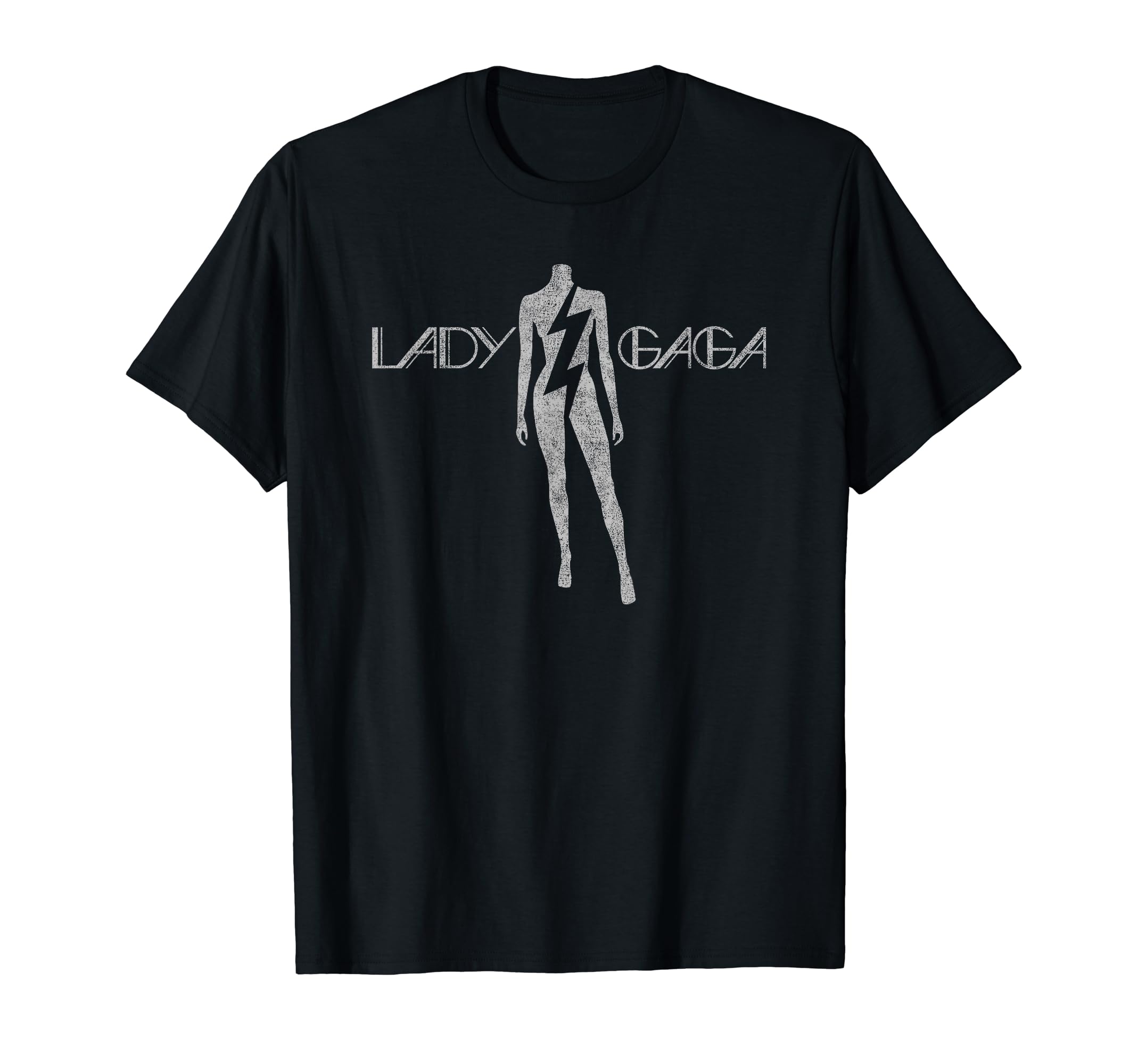 

Official Lady Gaga Lightning White Logo T-Shirt