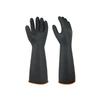 Black Extra Long & Thick Acid/Alkali-Resistant Rubber Gloves - Waterproof & Durable for Industrial Use