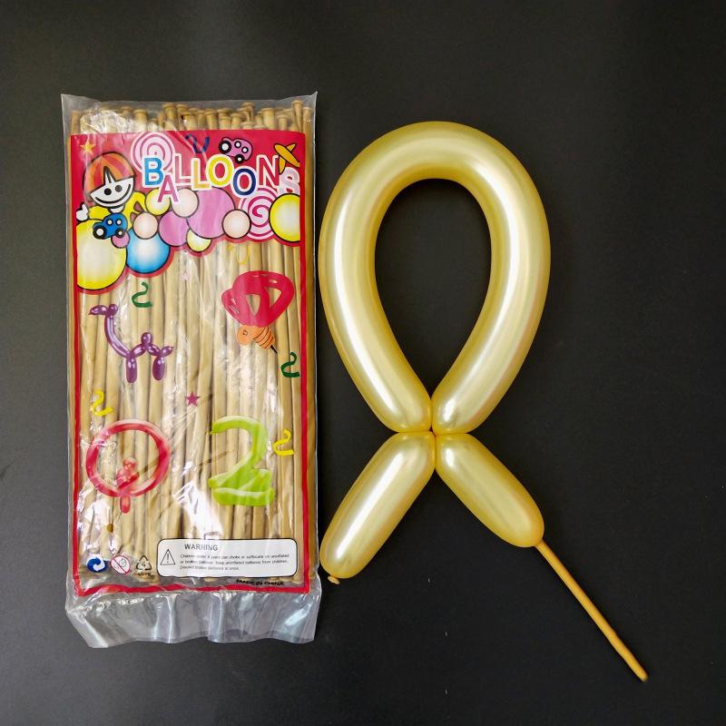 1.8g Long Balloons Personalized Long Strip Latex Balloons Thickened Magic Strip Balloon Monochromatic Mixed Color DIY Ballon 50pcs золотистый