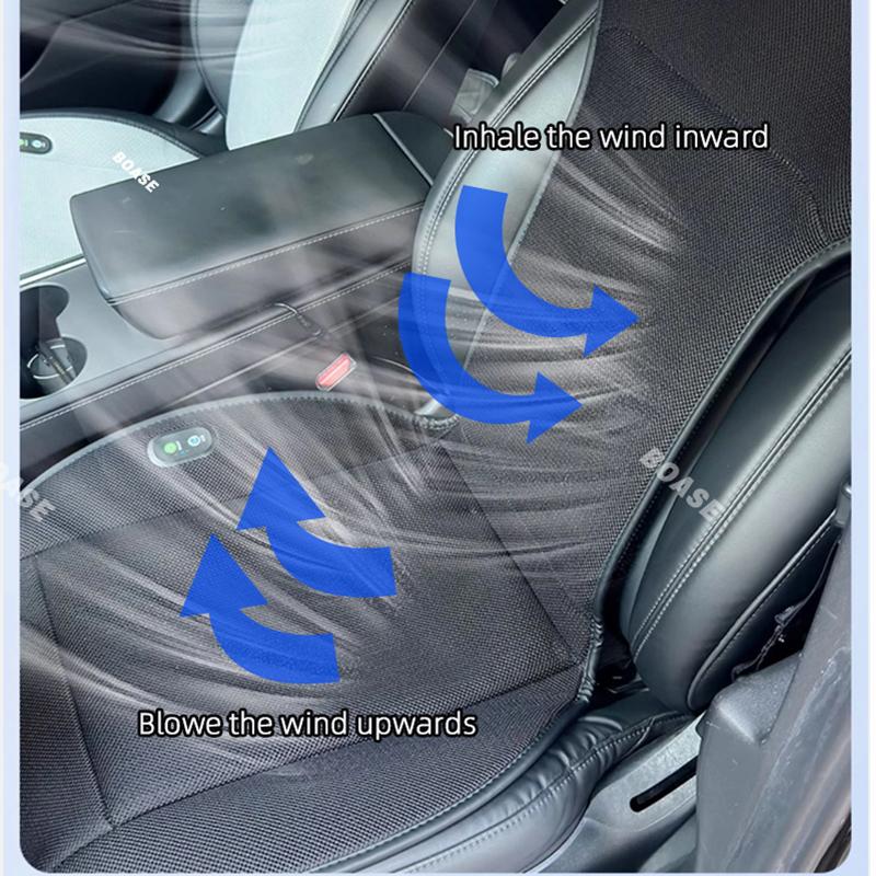 AMM1 For Tesla Model 3 Y Ventilation Seat Cushion DC 12V Spacer Car Summer Cool Air Seat Cushion Fast Blowing Ventilation Seat Coolin
