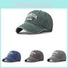 Florida Letter Embroidered Cotton Baseball Hat With Adjustable Strap For Men Women Outdoor Use