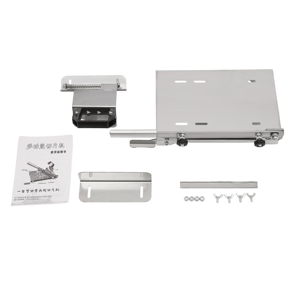 Manual Meat Slicer Stainless Steel Meat Slicer Machine Frozen Meat Cutter Food Vegetables Slicer for Home Cooking Hotpot Shabu