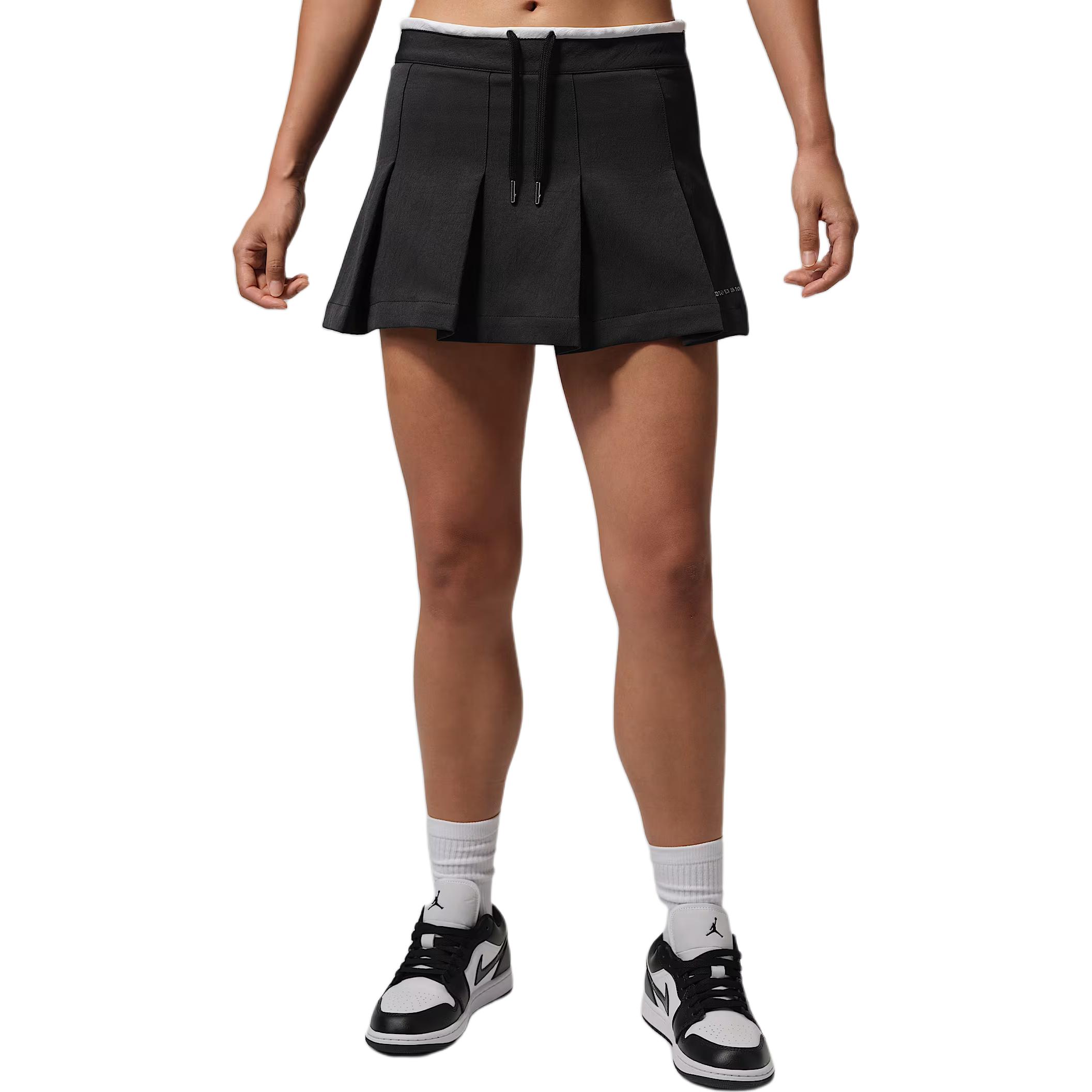 Jordan Flight Solid Color Mid Waist Soft Lace Up Casual Skirt Women skirts IM6792010 2