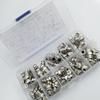 45-Piece Nickel-Plated and Copper-Plated Carbon Steel Grease Fitting Set - Includes Bent and Straight Fittings