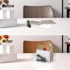 A95I-Clear Acrylic Mail Organizer File Sorters For Desk Laddered Desktop Vertical Holder Desk Organizer Workspace Organizer