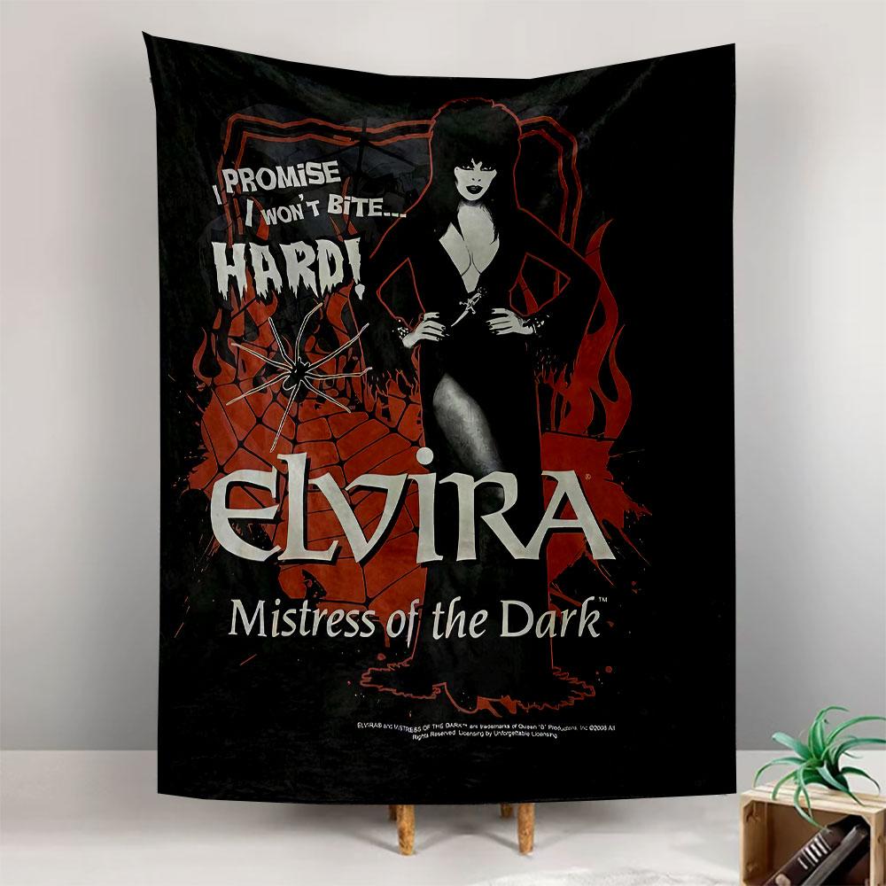 Elvira Promise Tapestry Wall Hanging, Horror Queen Quote, Wall Decor for Bedroom Living Room Dorm