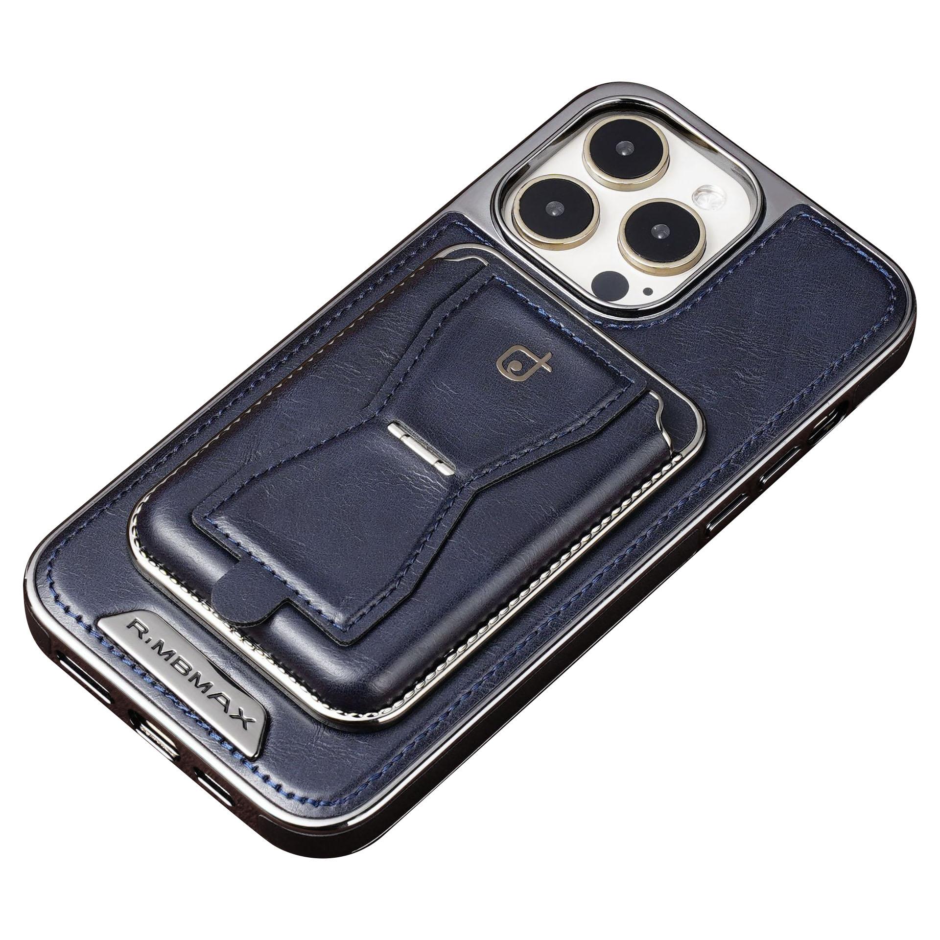 

RMBMAX Чехол для iPhone 12 Pro Max 6,7 дюйма Съемный слот для карт Подставка Задняя крышка Navy Blue