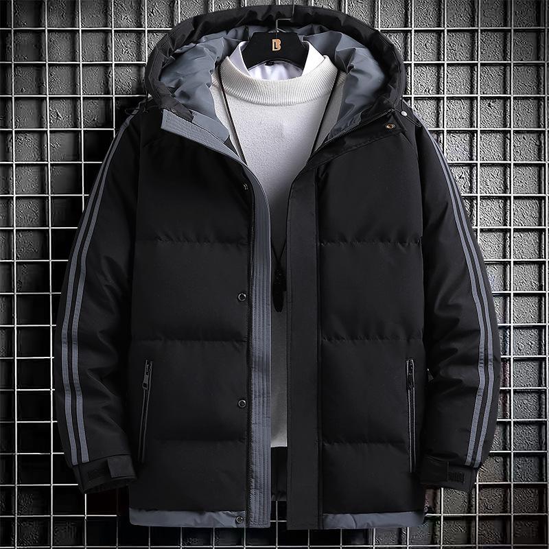 Men's 2025 Winter Hooded Cotton Jacket - Trendy, Thickened, Short Style