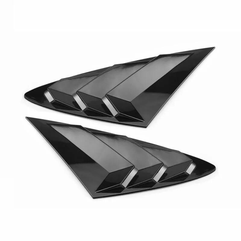 Rear Side Window Quarter Louver Cover Glossy Black For Hyundai Sonata 2020-2023