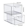 Transparent Acrylic Makeup Organizer Stackable Stationery Desk Drawer Storage Box for Washbasin Bathroom Storage Holder