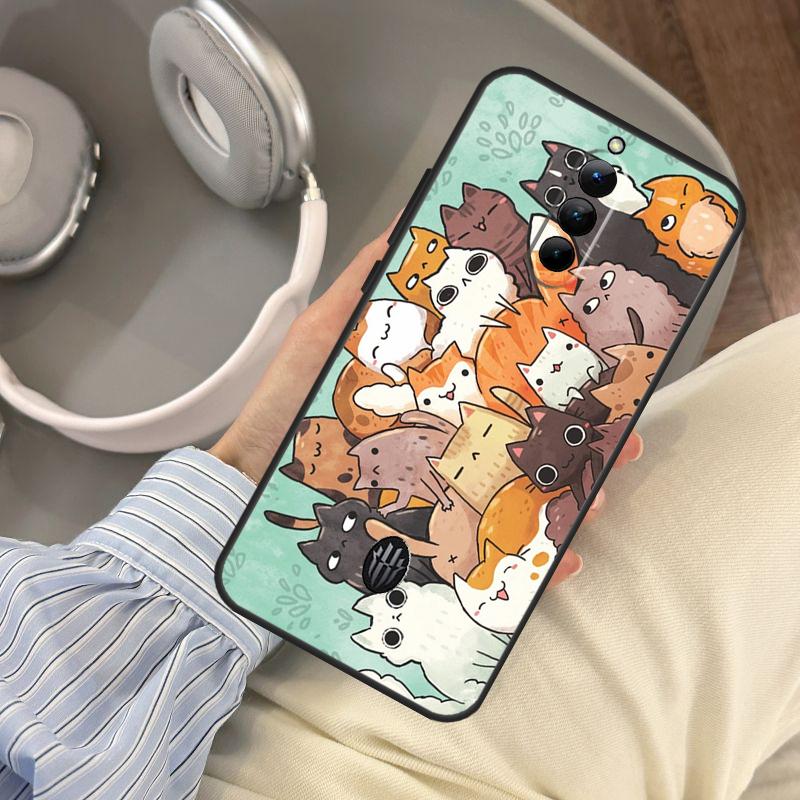 Cute Kitten Cats Cartoon Case For Red Magic 9 10 Pro Plus 8 7 6 Pro 5G 5S 6R RedMagic 10S 8S 7S 9S Pro Plus Cover