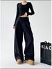 2025 Women's American Retro Wide-Leg Pants: Casual, Loose-Fit, High-End Drape for Autumn/Winter
