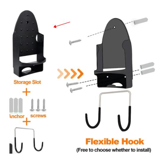 Wall Mount Ironing Board Holder Metal Hanger Heat-Resistant Strong Load-bearing Easy To Install Iron Holder Storage Rack