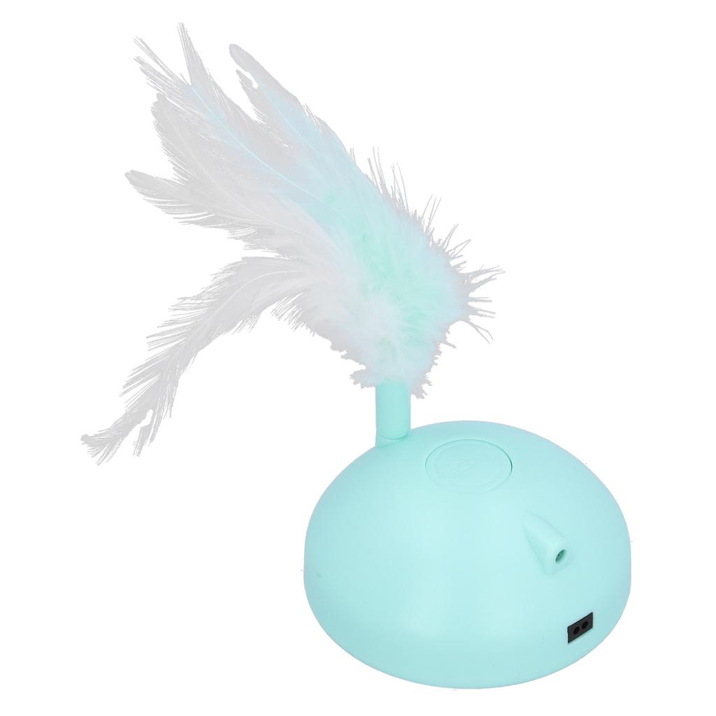 Electric Pet Funny Cat Flashing Ball Feather Turntable Toy Cat Scratching Interactive Play