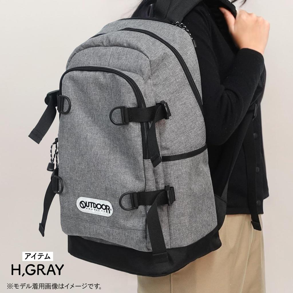 Outdoor Products Rucksack, Großes Fassungsvermögen, A4-Größe Aufbewahrung, PC-Aufbewahrung, Mehrere Taschen, D-Ringe, Klappenlos, Fulcrum