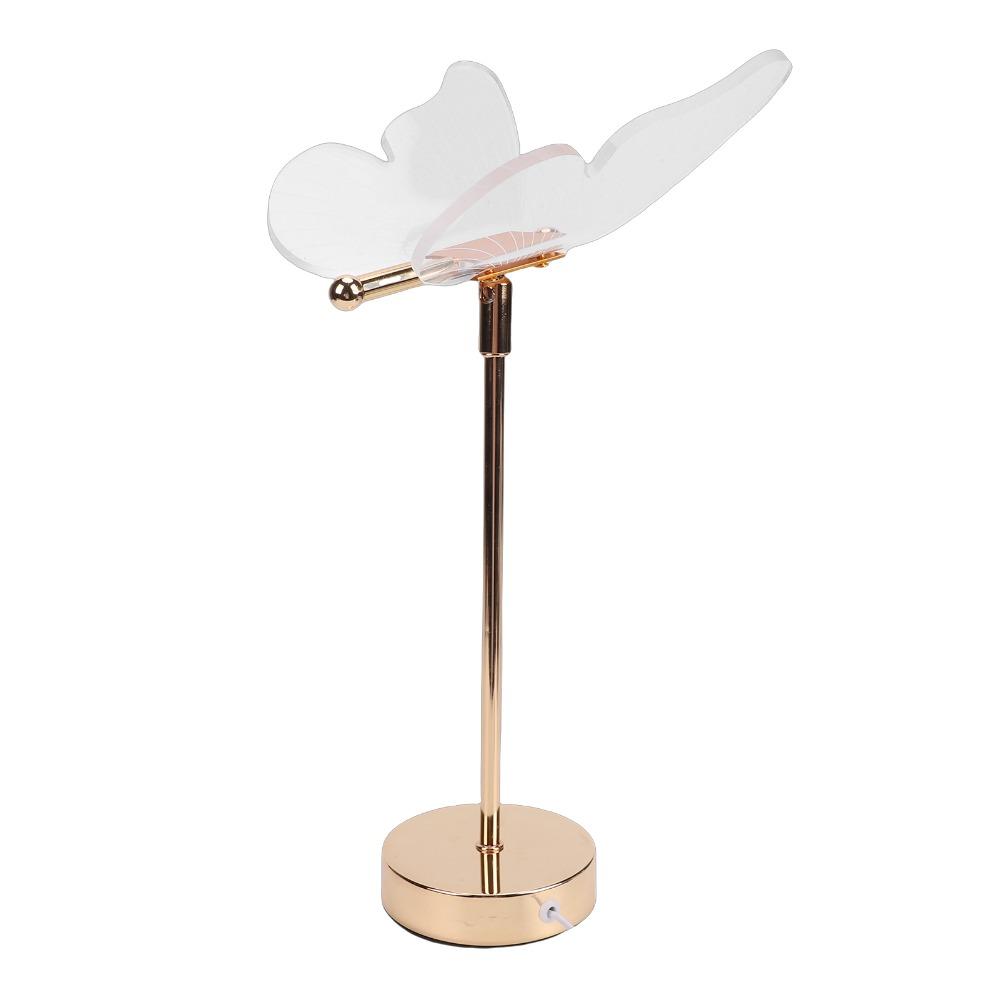 USB Powered Night Light Iron Base and Acrylic Bedside Lamp Modern Table Lamp  Living Room Decor