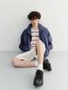 Deonseuteupomaen Striped Crewneck Knit_Unisex_Udsw6B129_Cream / Red