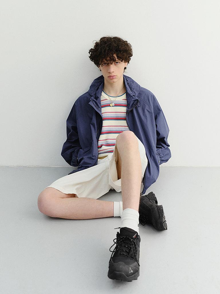 Deonseuteupomaen Striped Crewneck Knit_Unisex_Udsw6B129_Cream / Red