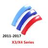 3D M Car Front Grille Trim Strips Grills Cover Performance Decoration Stickers For BMW X3 X4 F25 F26 2011 To 2017 7 Grilles 3Pcs