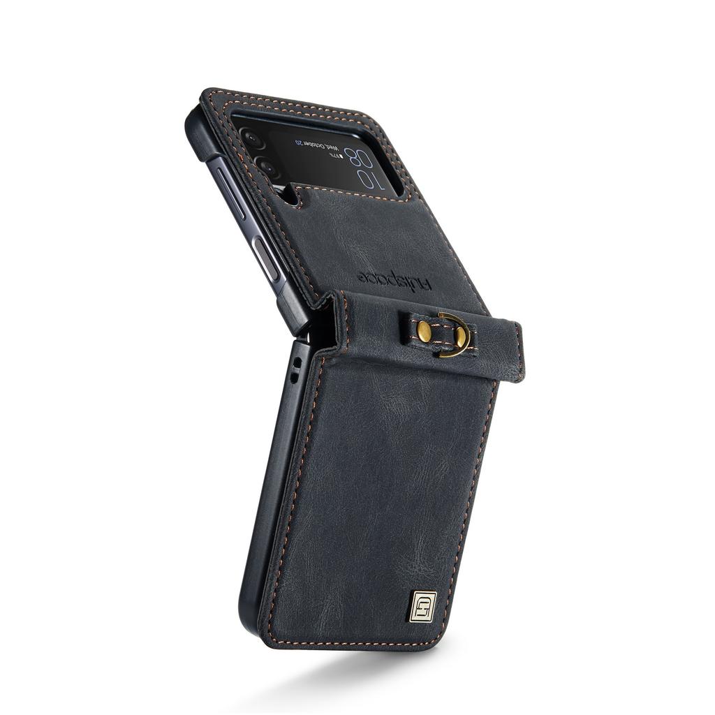 Bequeme Handytasche aus Leder mit Lanyard für Samsung Galaxy Z Flip4 Flip 4 5g Zflip4 Rutschfestes Handy-Zubehör Funda