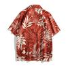 Short Sleeve Men Shirt Turn-down Collar Soft Print Loose Summer Shirt Streerwear Hawaiian Shirt