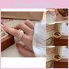 Elegant Korean Style Chic Ring For Women Adjustable Copper Geometric Design Ideal For Fashionable Everyday Wear