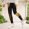 Girls Full Length Fitted Floral Printed Yoga Leggings Stretch Waist