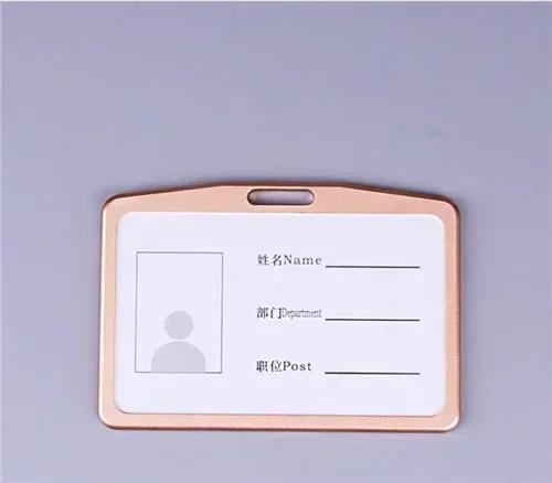 Credit Card Cover Women Aluminum Alloy Work Name Card Holders Case Business Work Card ID Badge Lanyard Holder Metal Bags