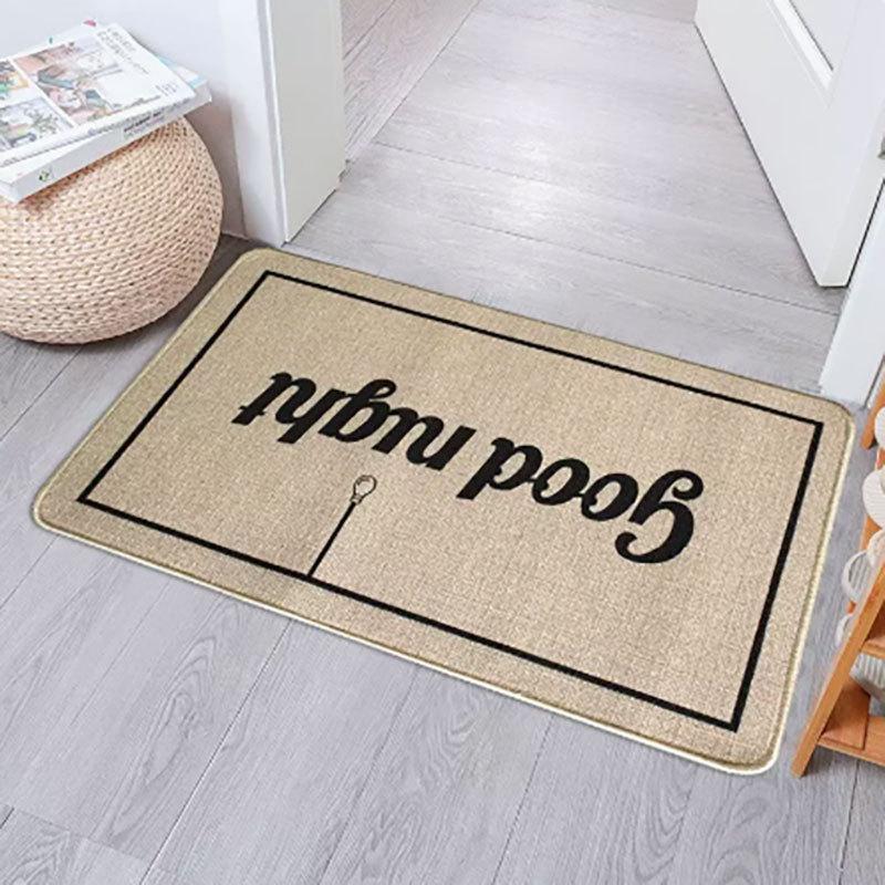 

Входной коврик Льняной ковер Коврик для гостиной Коврик для входной двери Бытовой Нескользящий коврик для ног 40 * 60Cm