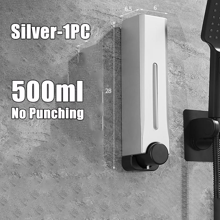 

1/2/3 шт. Прессованный дозатор для мыла, без скрепок, большая емкость 500 мл, дозатор для лосьона, геля для душа, магнитный контейнер для жидкости