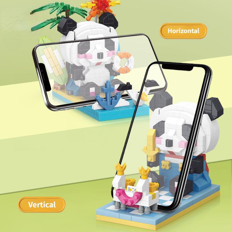 Panda Mobile Phone Bracket Building Blocks Toys for Boys Girls Diamond Bricks Creative Construction Blocks Toys Volwassenen Gift