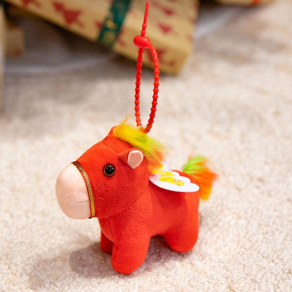 

2026 Horse Year Chinese Horse Mascot Traditional Pony Plush Toy New Year Festival Style 1