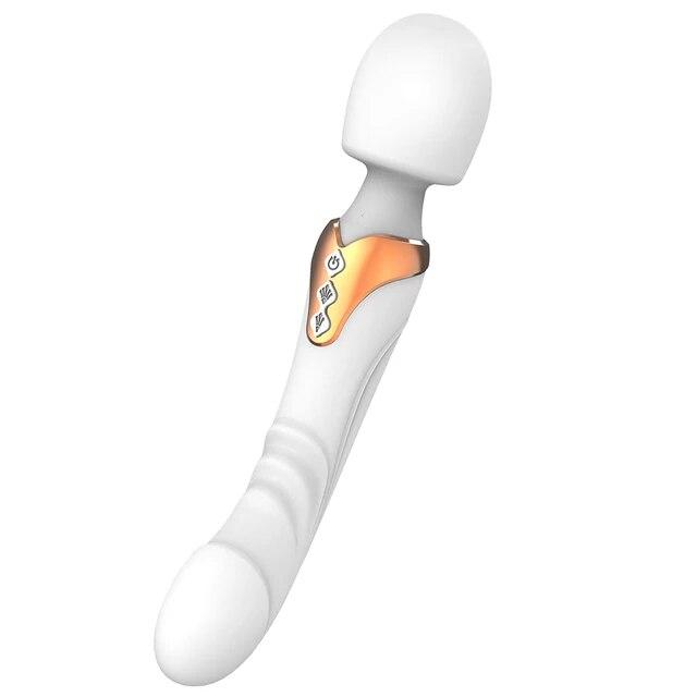 Kraftig Dildoer Vibrator Dobbel motor silikon stor størrelse Wand G-Spot Massasjer Sexleketøy For Par Klitoris Stimulator for Voksne