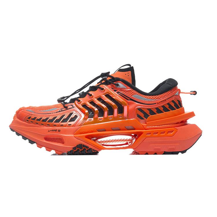 

New LiNing Cushioning, Slip Resistant, Abrasion Resistant, Coverage, Support Low Top Casual Shoes Women s Black Orange AGLR052-18 36