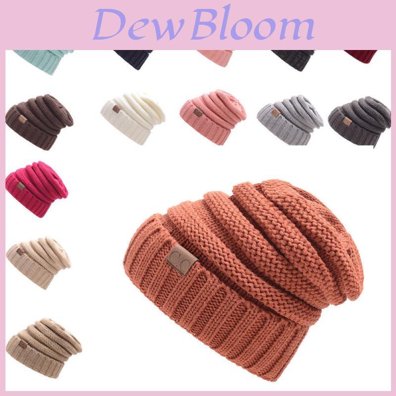 Stylish Acrylic Knit Cap Colorful Dome Design Warm Winter Beanie
