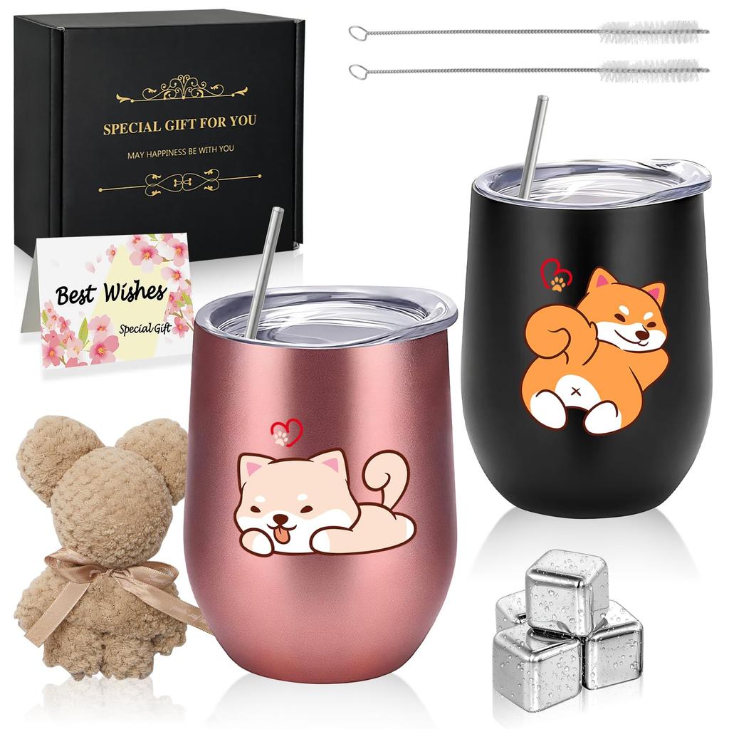 Cute dog matching gift perfect for and female Keeps drinks hot or Stylish and practical gifts for dog Set of Cute gifts for women and Perfect for and