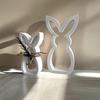 Hollow Rabbit Mold for DIY Crafts - Reusable Silicone Easter Bunny Mold for Candle Holders, Ornaments, Rabbit Figurines