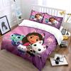 Purple Cat & Girl Bedding Set Bedding Duvet Cover Set Duvet Cover Pillowcases (1 * Duvet Cover 2 * Pillowcases, Without Duvet Insert)