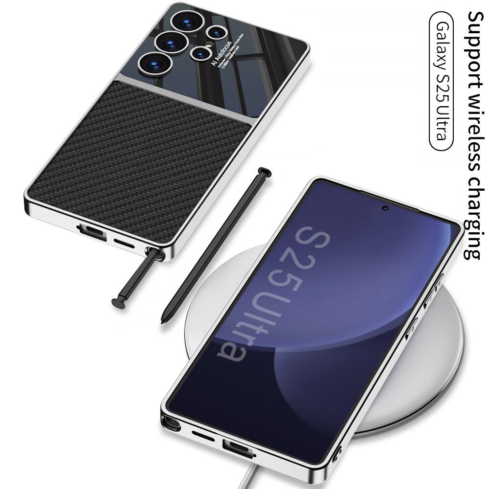 Samsung S25/S26 Ultra Electroplated Leather Gentleman PU Case