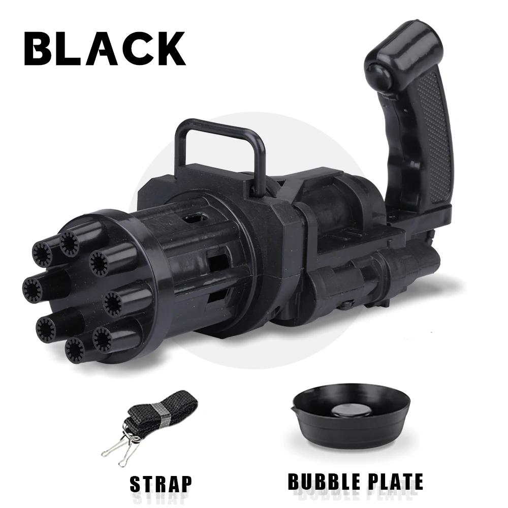 8 Hole Electric Gatling Bubble Machine Automatic Blower Soap Water Maker Gun for Children Summer Beach Outdoor Kids Boy Toys