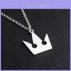 Collar con Corona de Kingdom Hearts con Colgante Metálico de Letra Para Fans de Anime