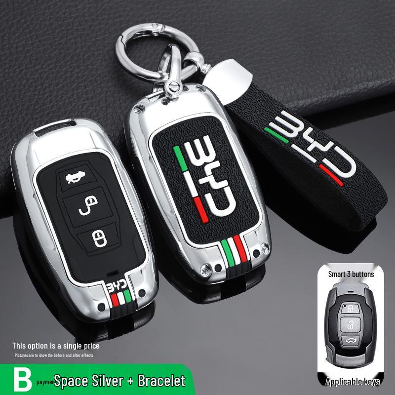 BYD Song/Tang/Max/G5/Surui/E5/Sirui/G6/Qin Car Key Metal Case - Creative Shell Buckle