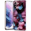 Phone Case For Samsung Galaxy S24 Ultra S23 FE S22 S20 S21 5G S10 S9 Plus S10E S8 Silicone Clear Beauty Flowers Leaves Cover