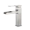 304 Stainless Steel Waterfall Bathroom Basin Faucet Single Hole Single Handle Hot And Cold Mixed Faucets Rotation Sink Tap