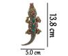 Elegant Alloy Crocodile Brooch with Inlaid Diamonds - Versatile Men's Suit Accessory and Animal Corsage.