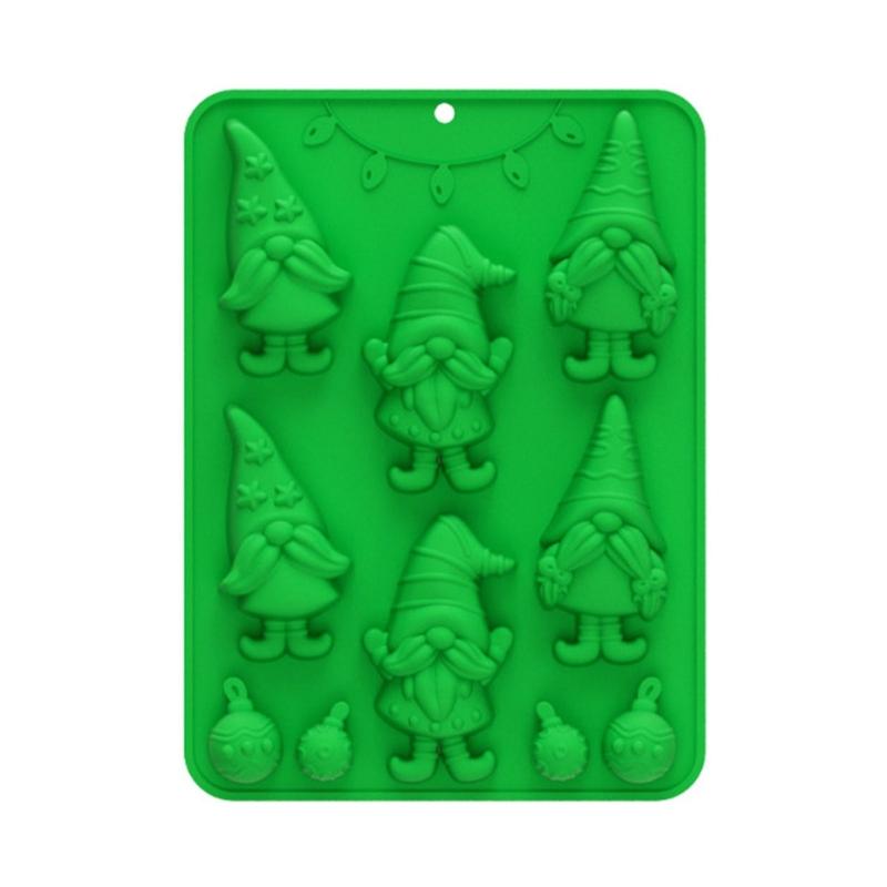 

Silicone Baking Molds Nontoxic Materials For Cakes Chocolate Mousses Ice Creams With Easy Cleaning Design And Durable Structure зелёный